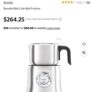 Breville Stainless Steel Milk Frother